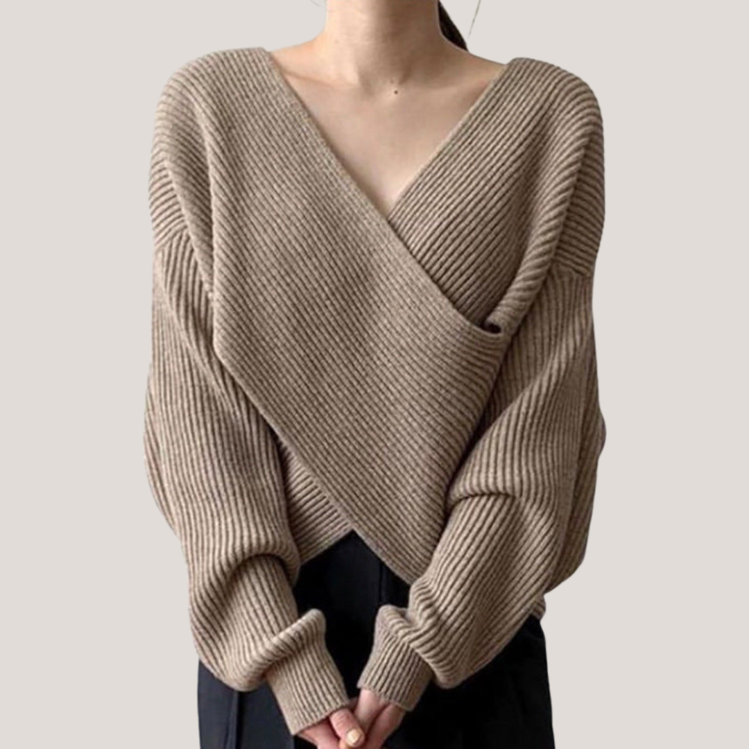 Beclaire™ | Pull en tricot croisé chic