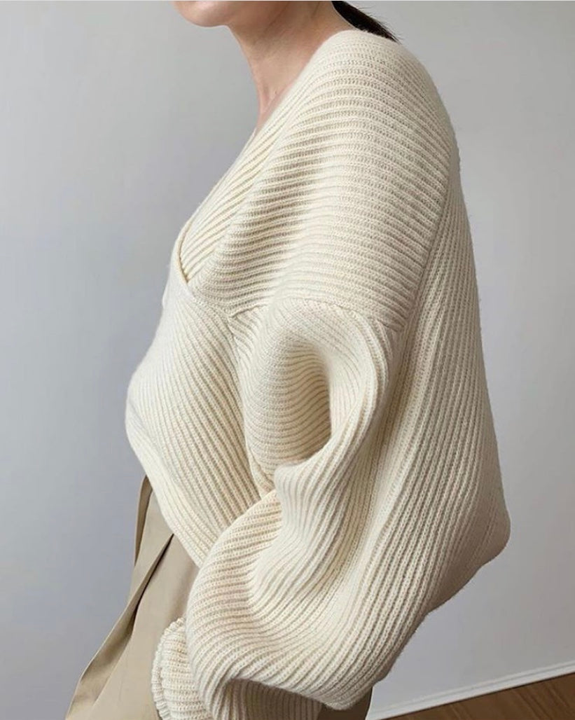 Beclaire™ | Pull en tricot croisé chic