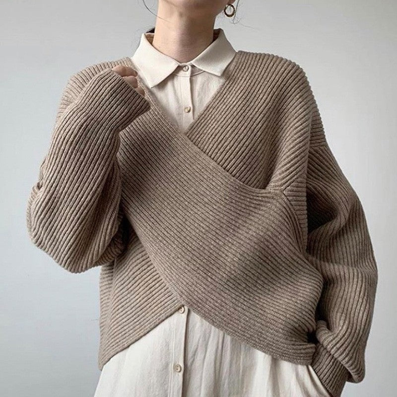 Beclaire™ | Pull en tricot croisé chic